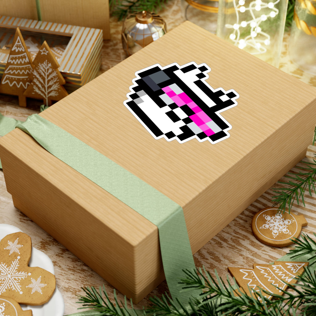 EdgeMeta Retro Pixelated Dog Kiss-Cut Stickers