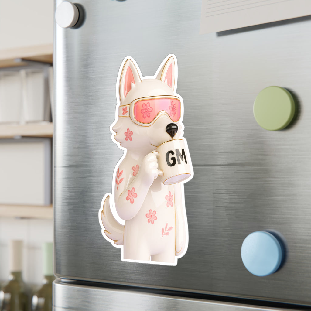 GM EdgeMeta Flower Porcelain Style Kiss-Cut Stickers