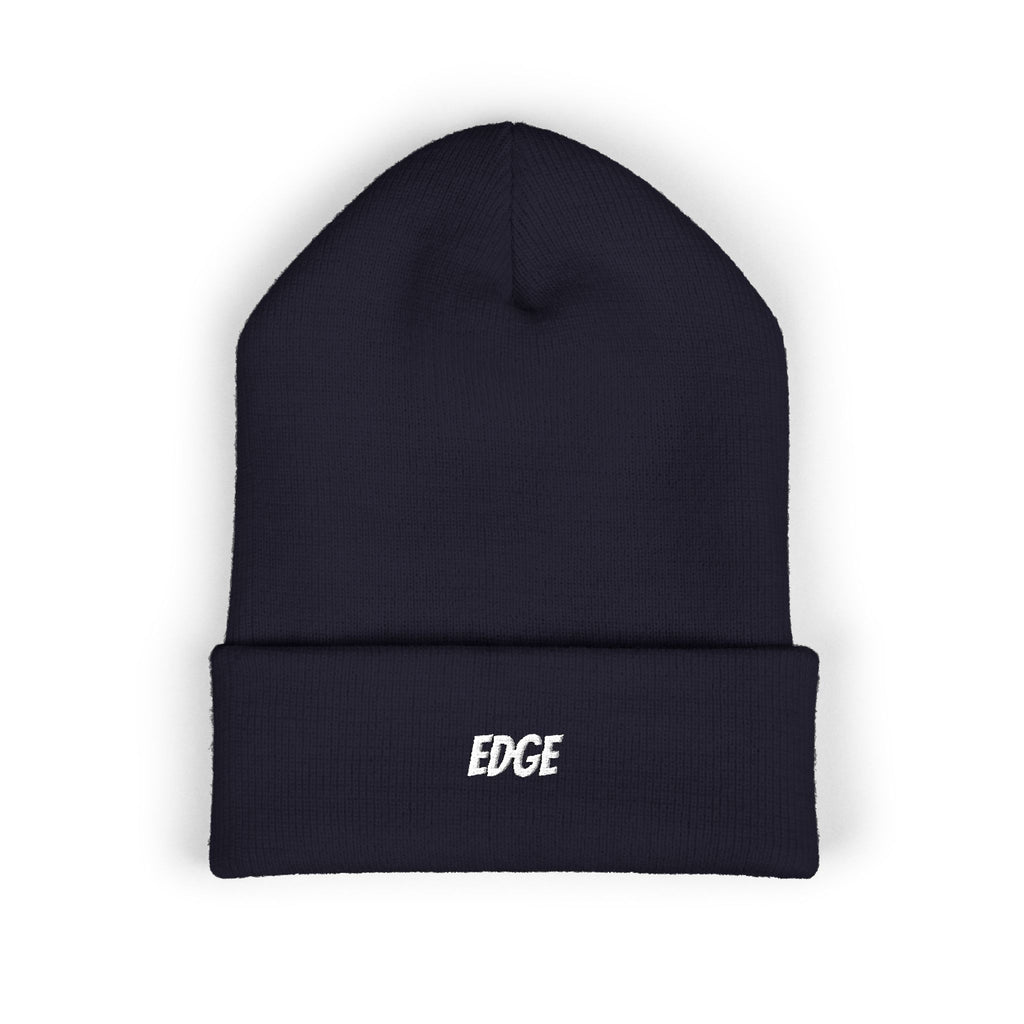 Classic Cuffed Beanie with 'EDGE' Embroidery