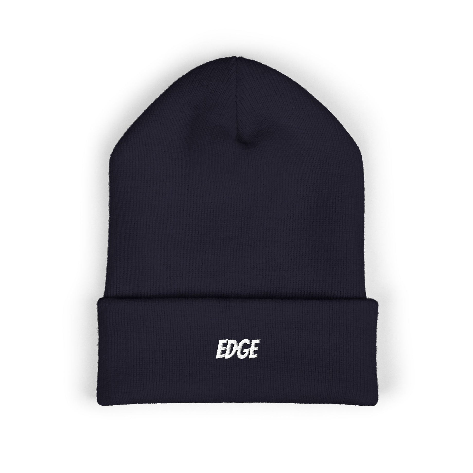 Classic Cuffed Beanie with 'EDGE' Embroidery