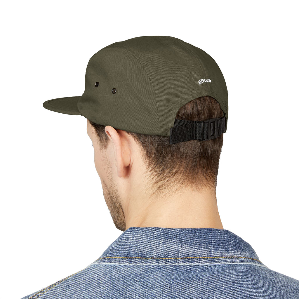 5 Panel Cap with Unique Embroidered "EDGE" Design