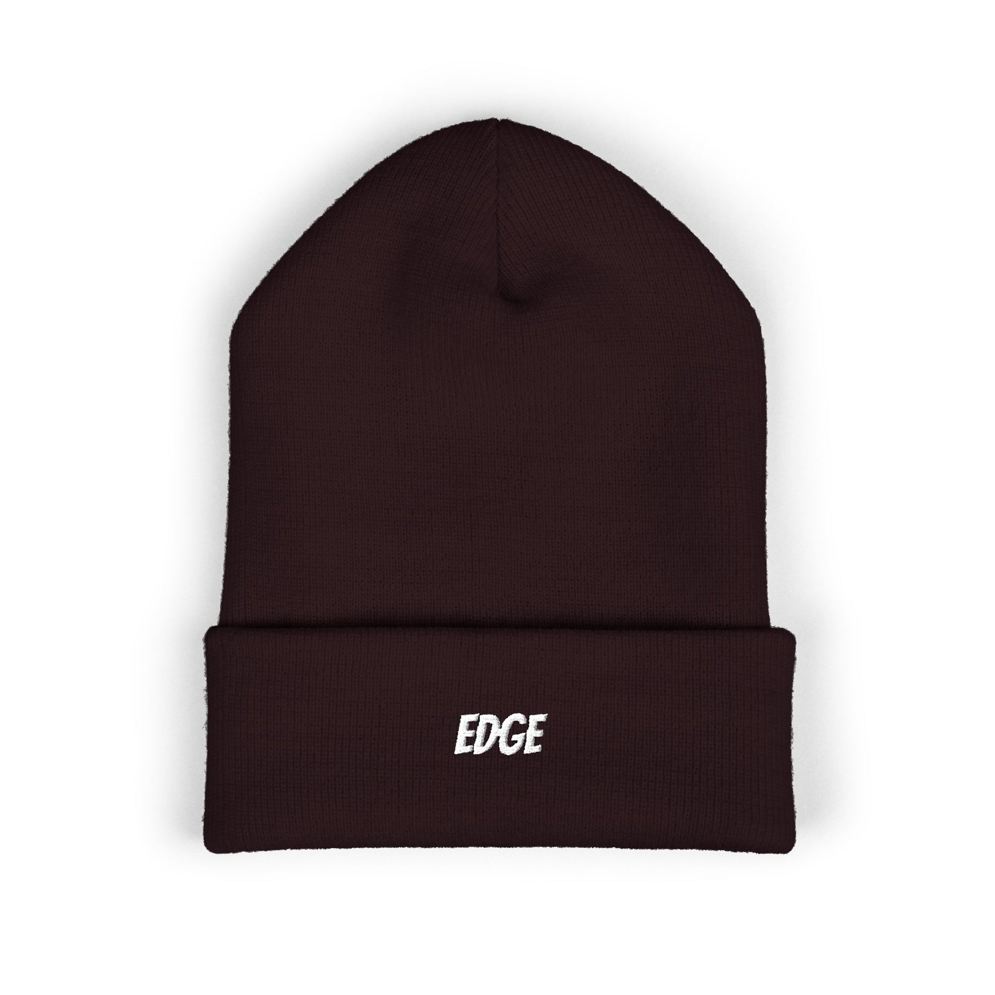 Classic Cuffed Beanie with 'EDGE' Embroidery