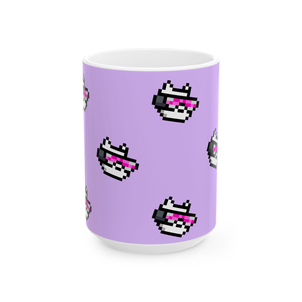 Edge Ceramic Mug - Pixel Art Grid