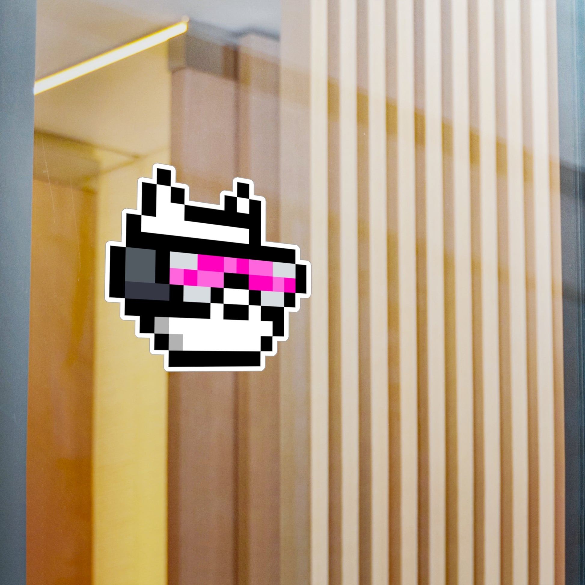 EdgeMeta Retro Pixelated Dog Kiss-Cut Stickers