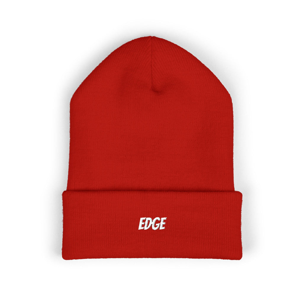 Classic Cuffed Beanie with 'EDGE' Embroidery