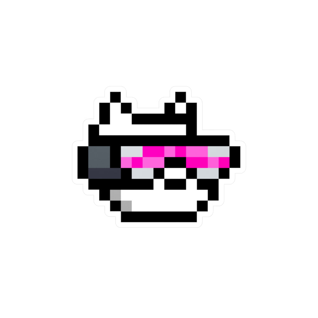 EdgeMeta Retro Pixelated Dog Kiss-Cut Stickers