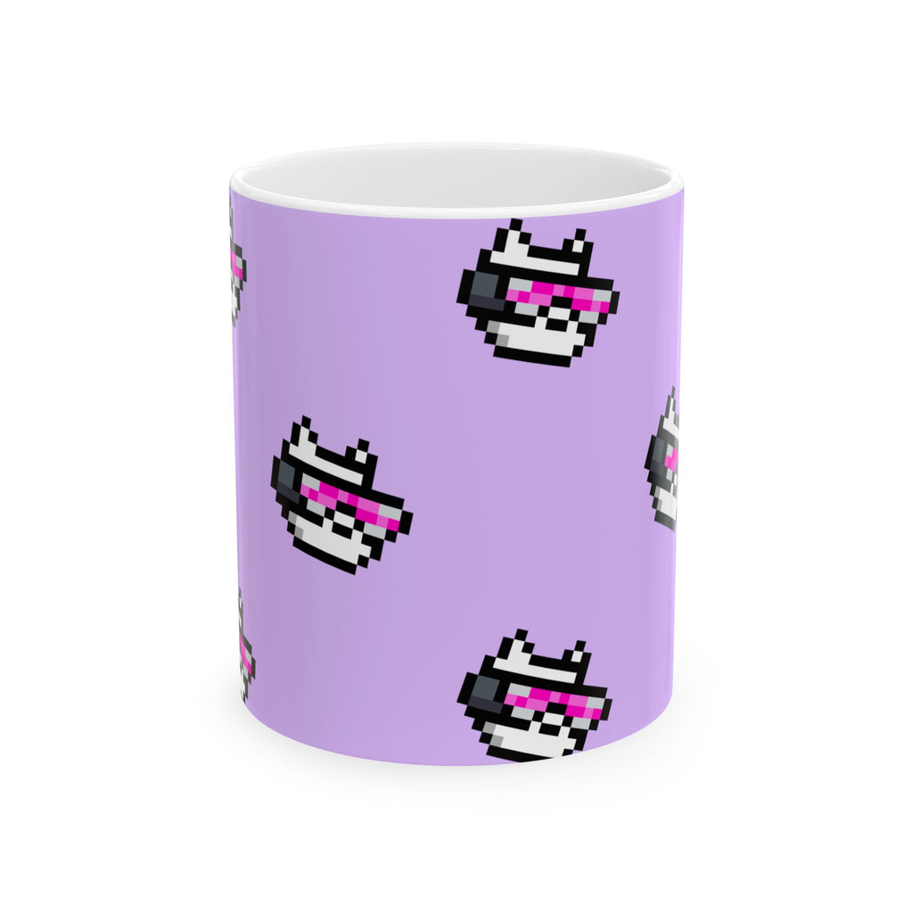 Edge Ceramic Mug - Pixel Art Grid