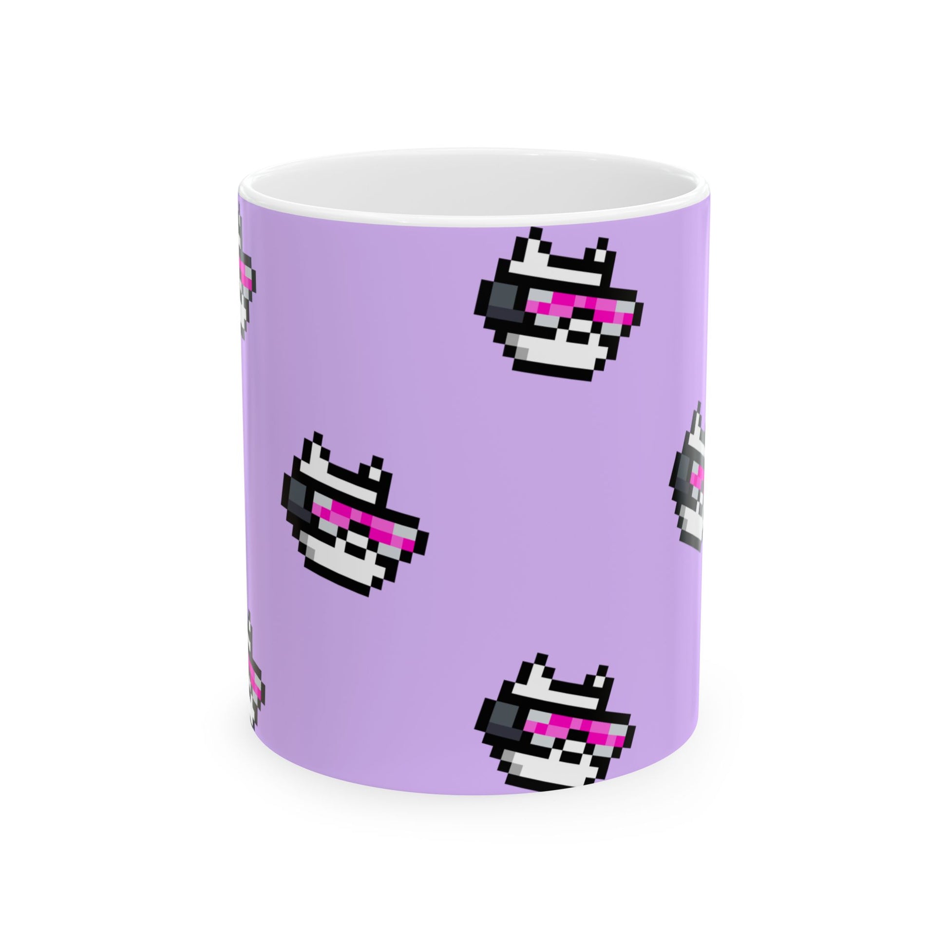 Edge Ceramic Mug - Pixel Art Grid