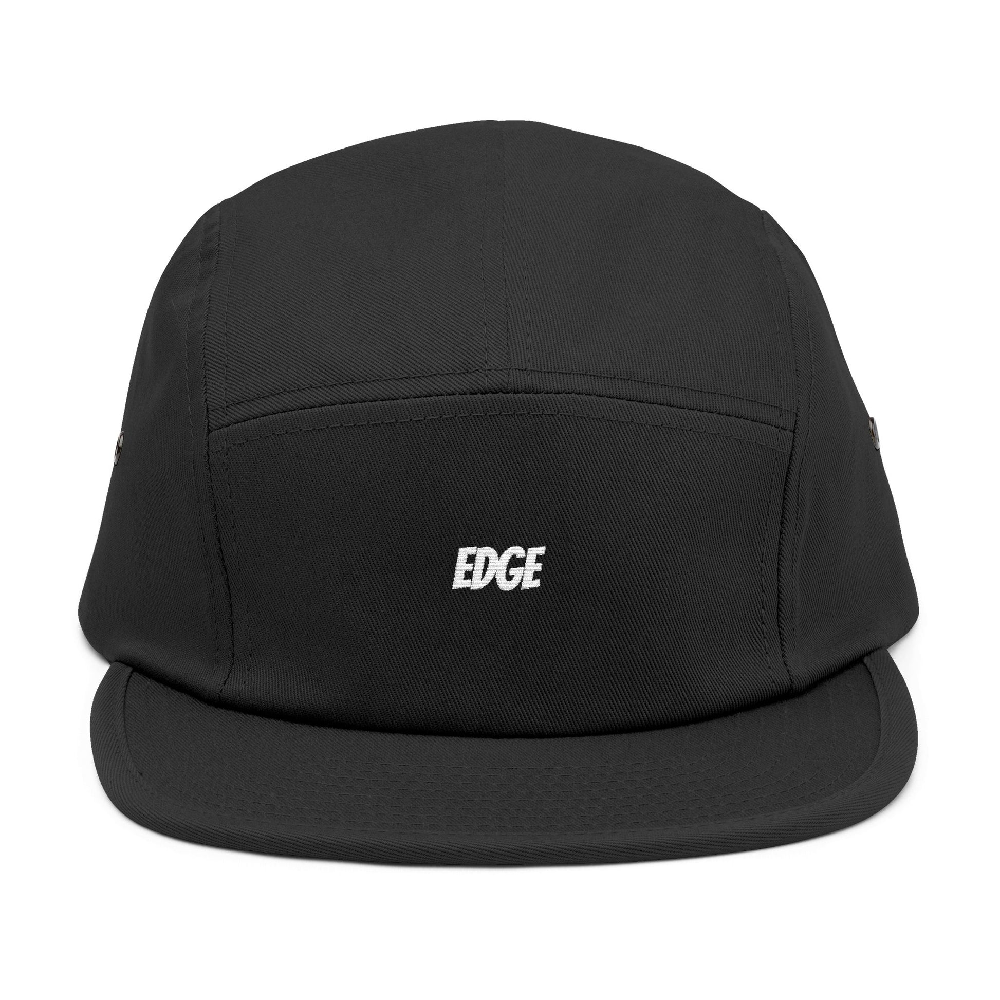 5 Panel Cap with Unique Embroidered "EDGE" Design
