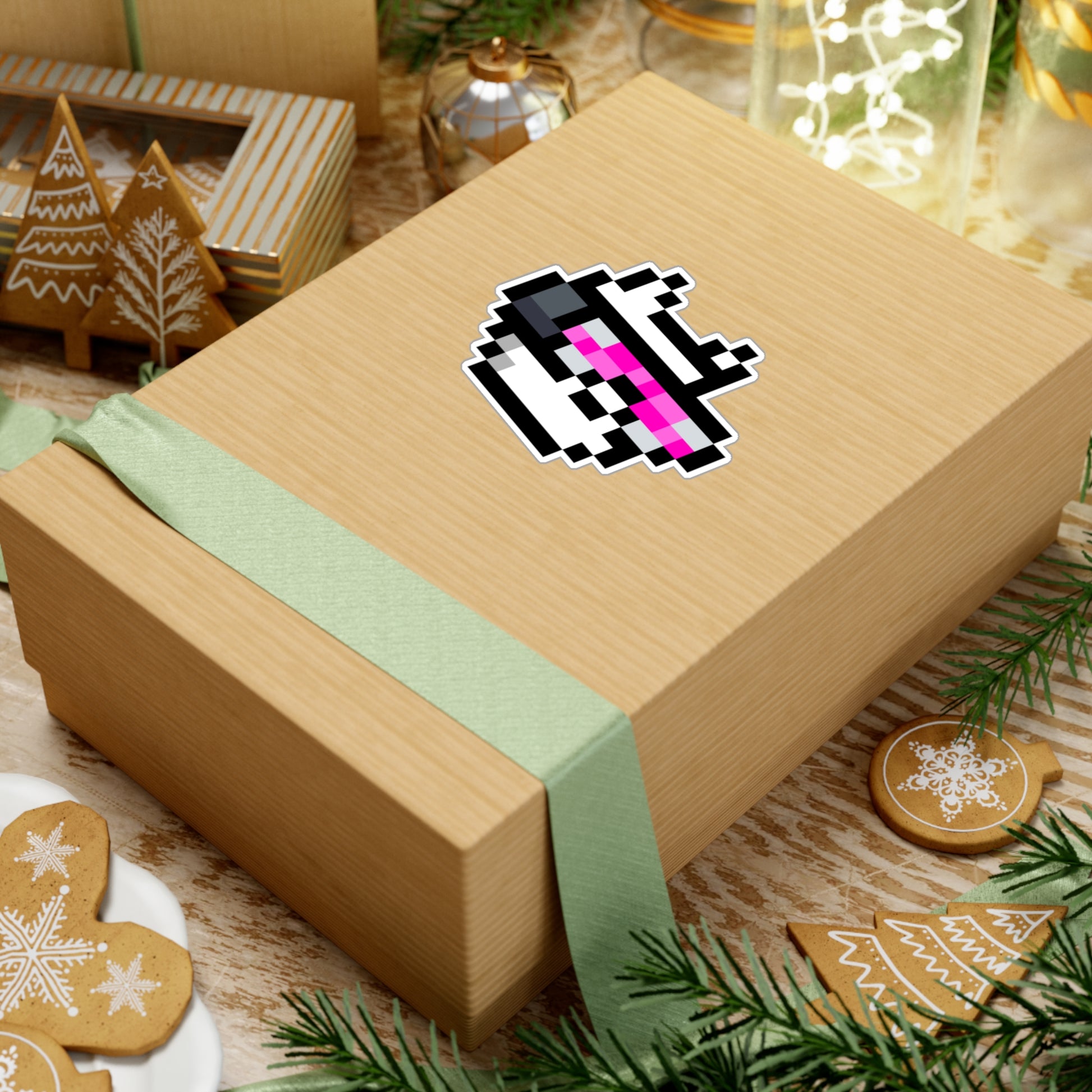 EdgeMeta Retro Pixelated Dog Kiss-Cut Stickers