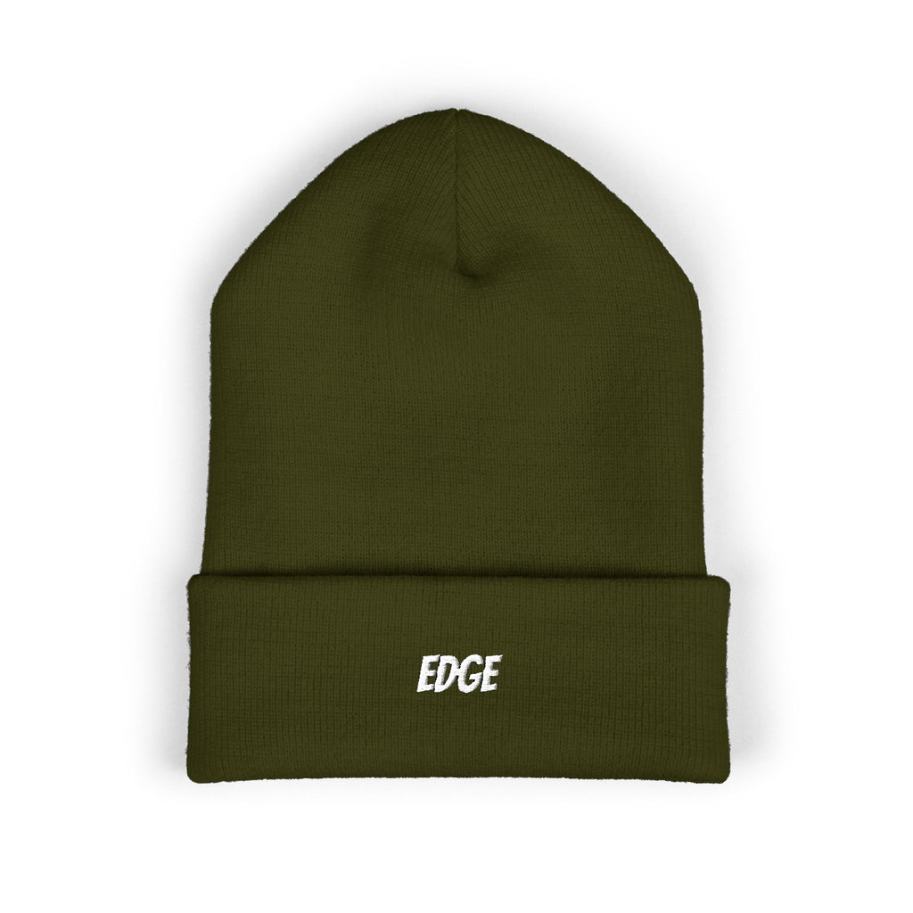 Classic Cuffed Beanie with 'EDGE' Embroidery