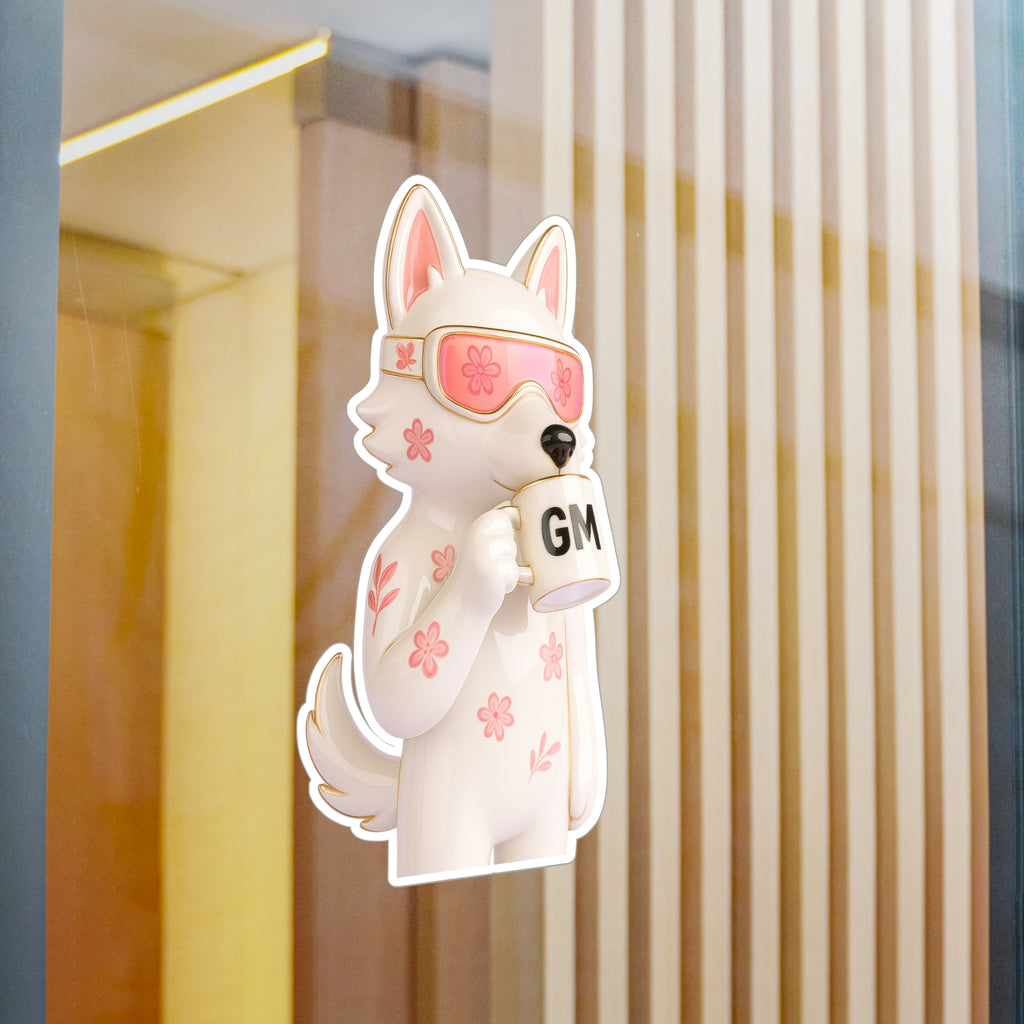 GM EdgeMeta Flower Porcelain Style Kiss-Cut Stickers