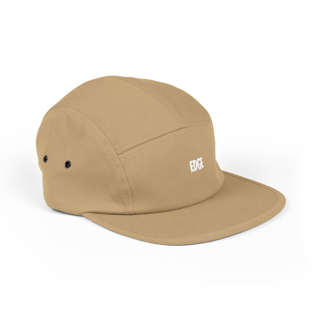 5 Panel Cap with Unique Embroidered "EDGE" Design