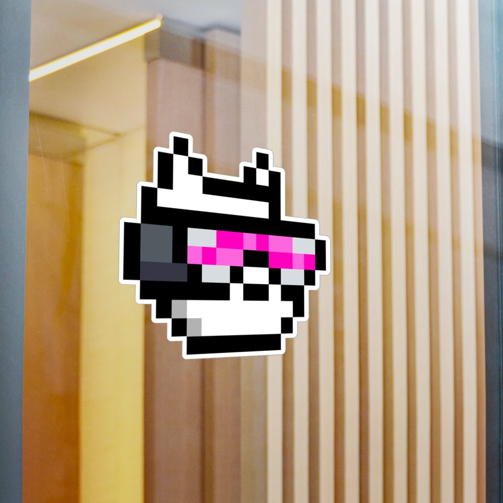 EdgeMeta Retro Pixelated Dog Kiss-Cut Stickers
