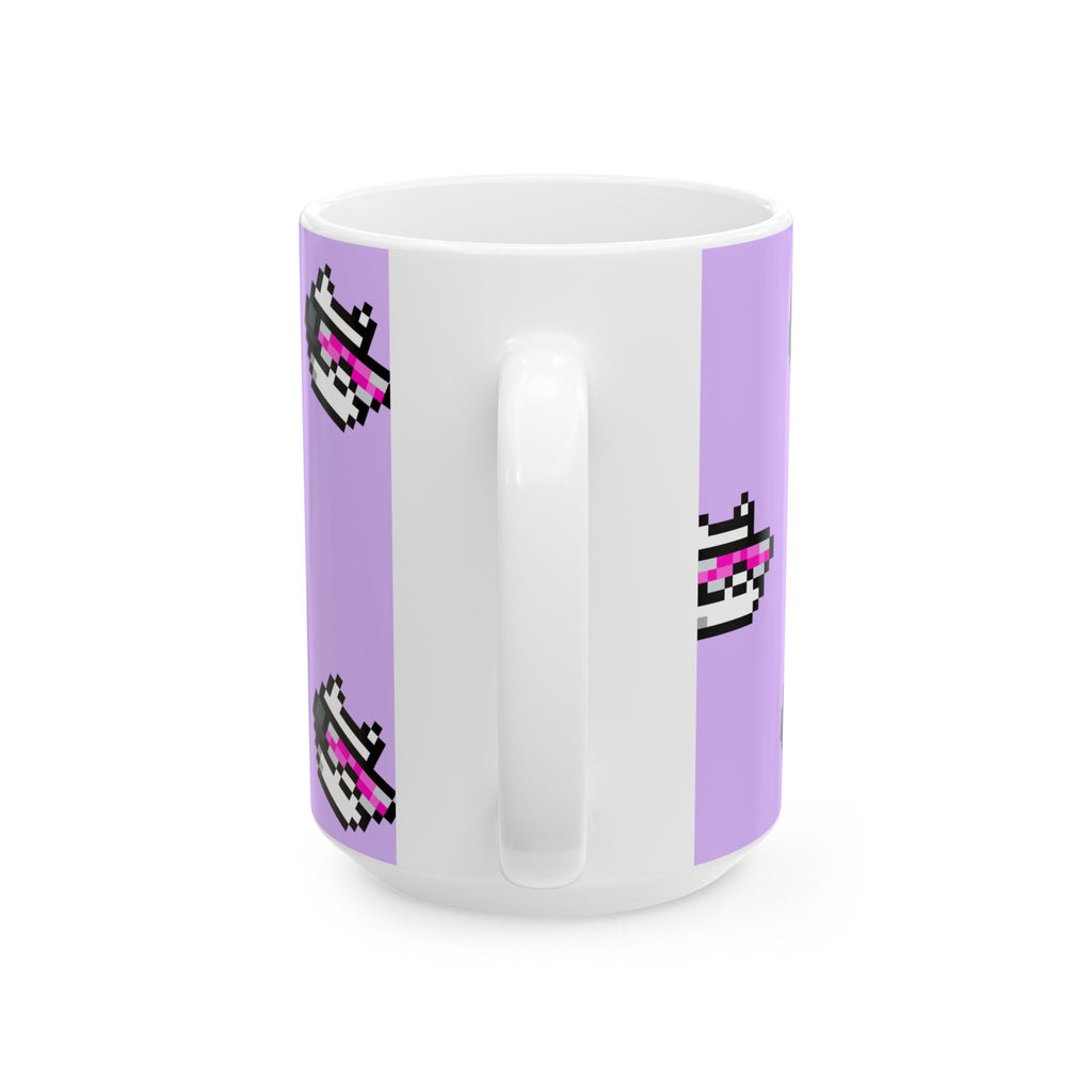 Edge Ceramic Mug - Pixel Art Grid