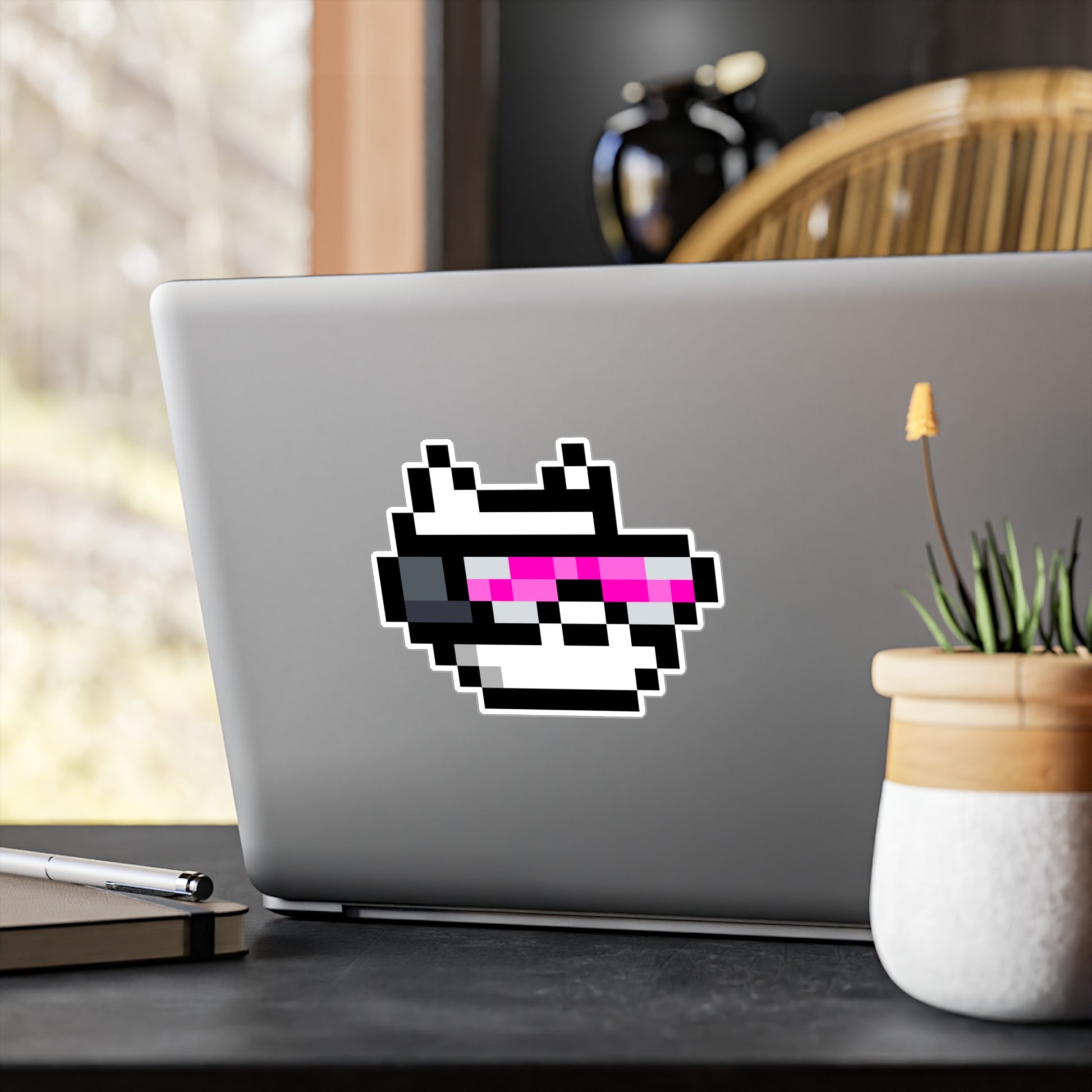 EdgeMeta Retro Pixelated Dog Kiss-Cut Stickers