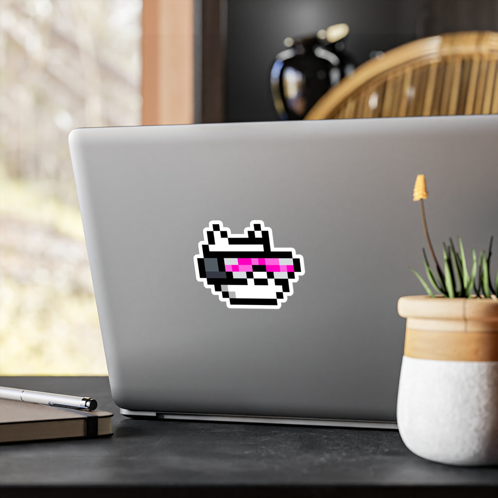 EdgeMeta Retro Pixelated Dog Kiss-Cut Stickers