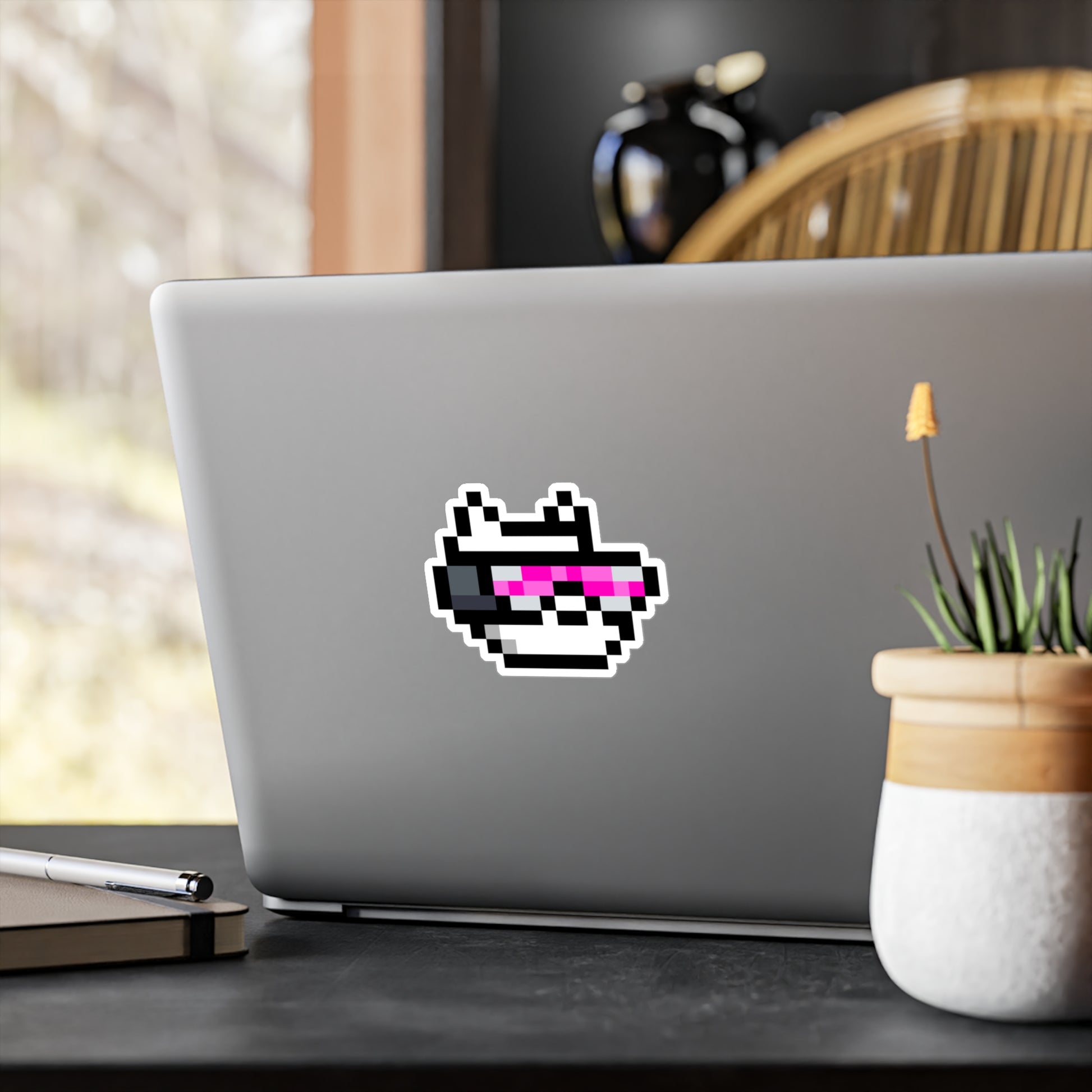 EdgeMeta Retro Pixelated Dog Kiss-Cut Stickers