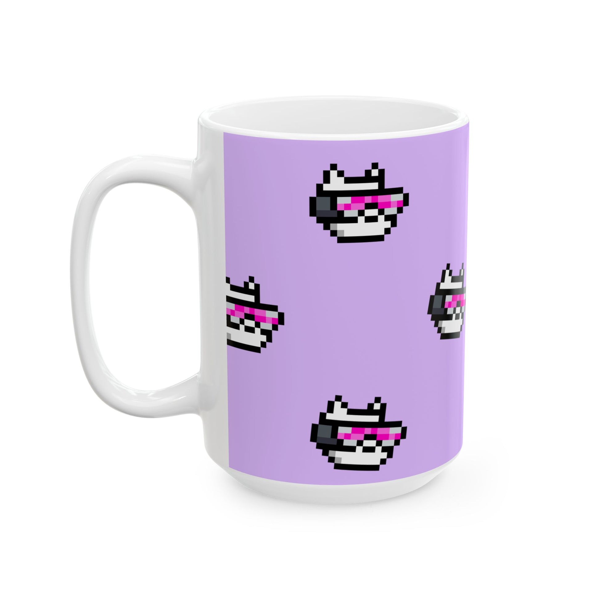 Edge Ceramic Mug - Pixel Art Grid
