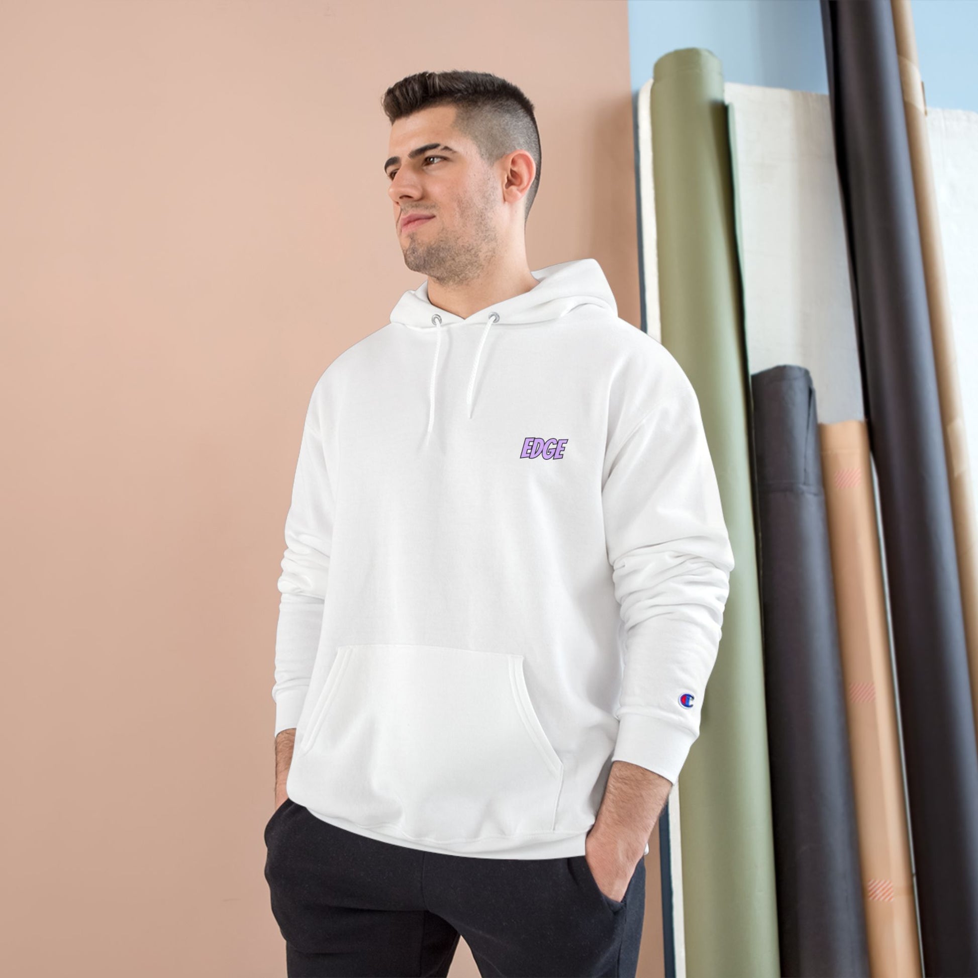 Edgemeta x Champion Hoodie with Print on Back and Chest