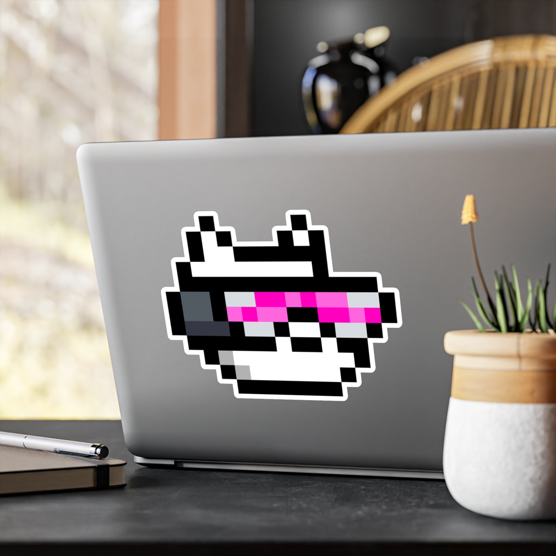 EdgeMeta Retro Pixelated Dog Kiss-Cut Stickers