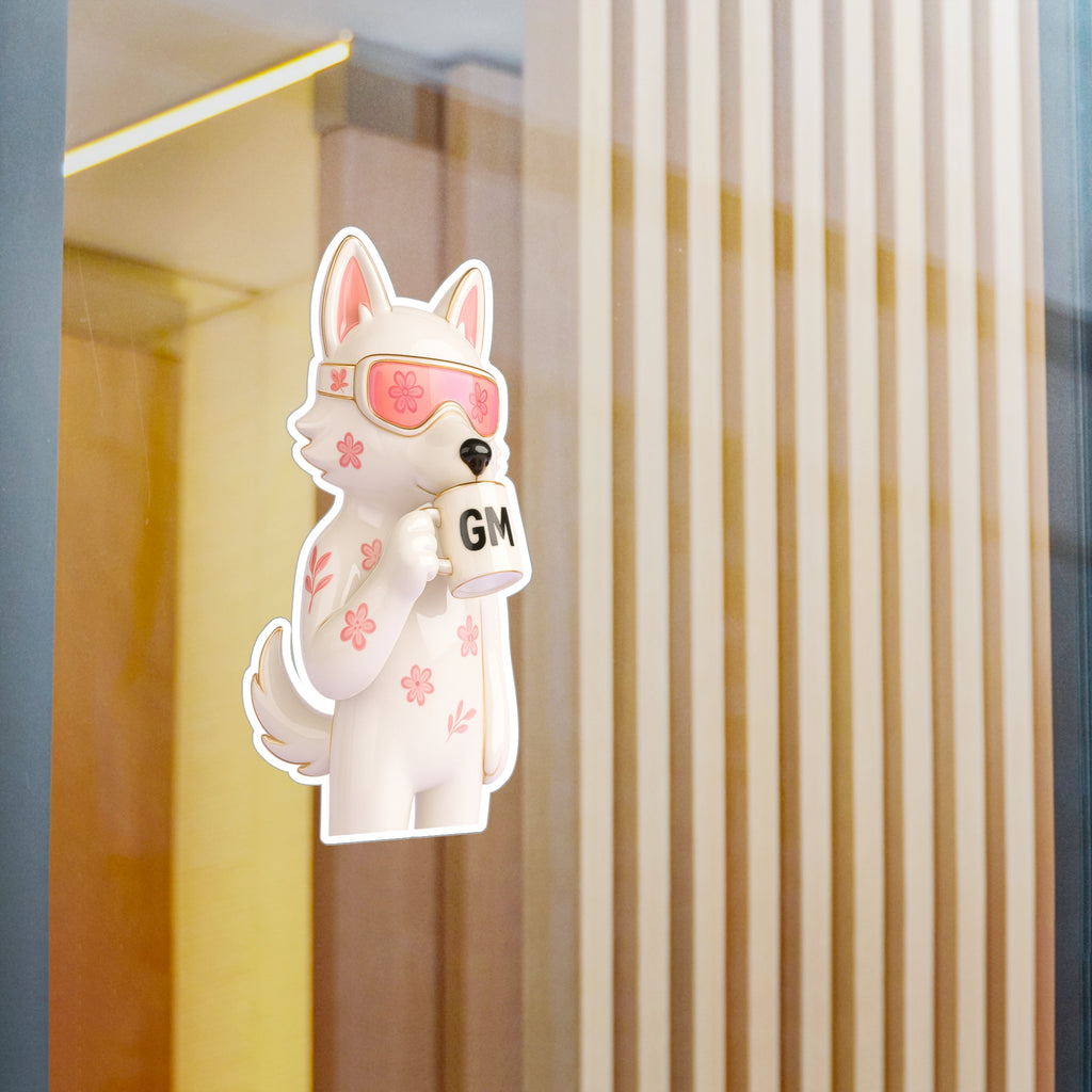 GM EdgeMeta Flower Porcelain Style Kiss-Cut Stickers