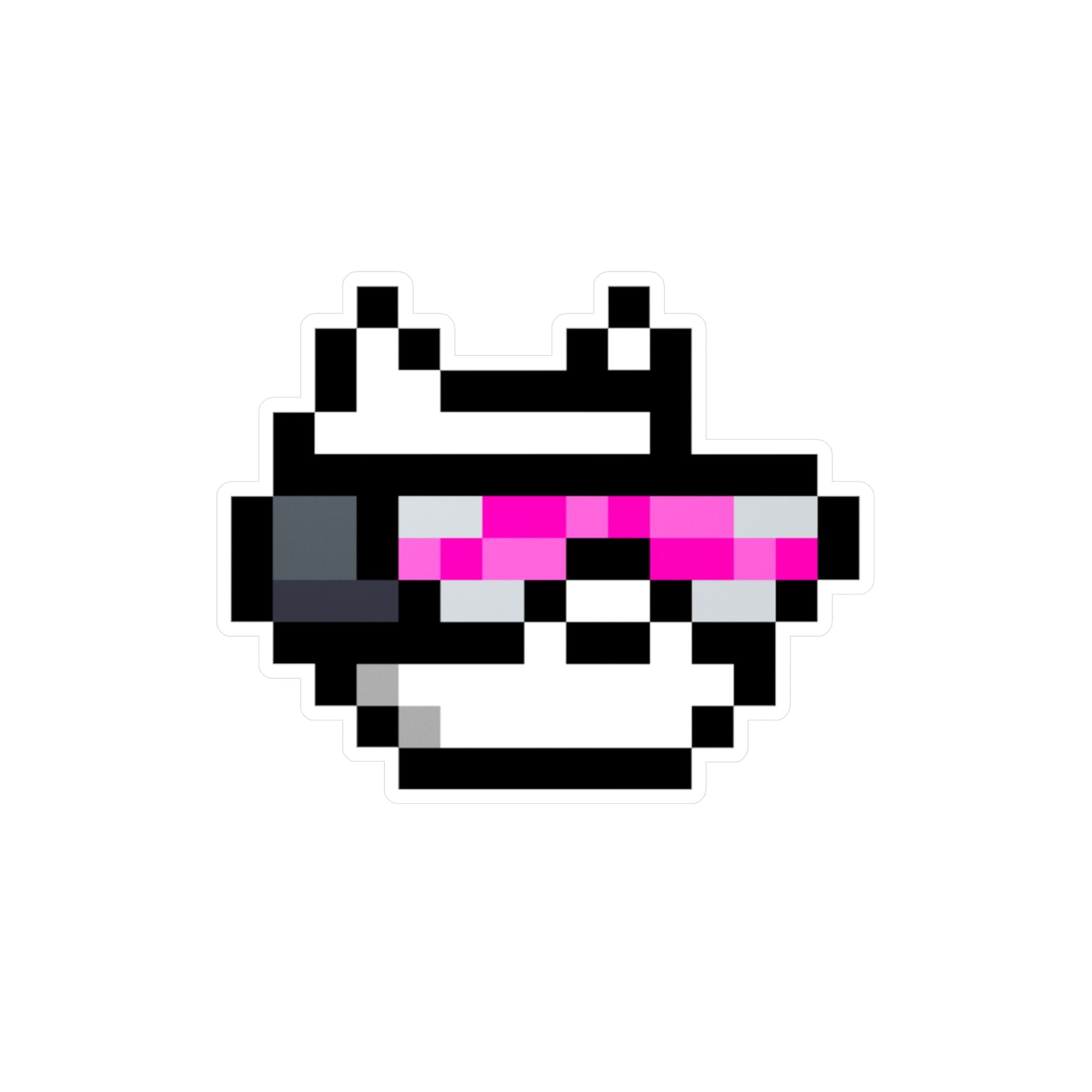 EdgeMeta Retro Pixelated Dog Kiss-Cut Stickers