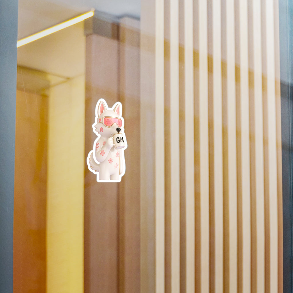 GM EdgeMeta Flower Porcelain Style Kiss-Cut Stickers