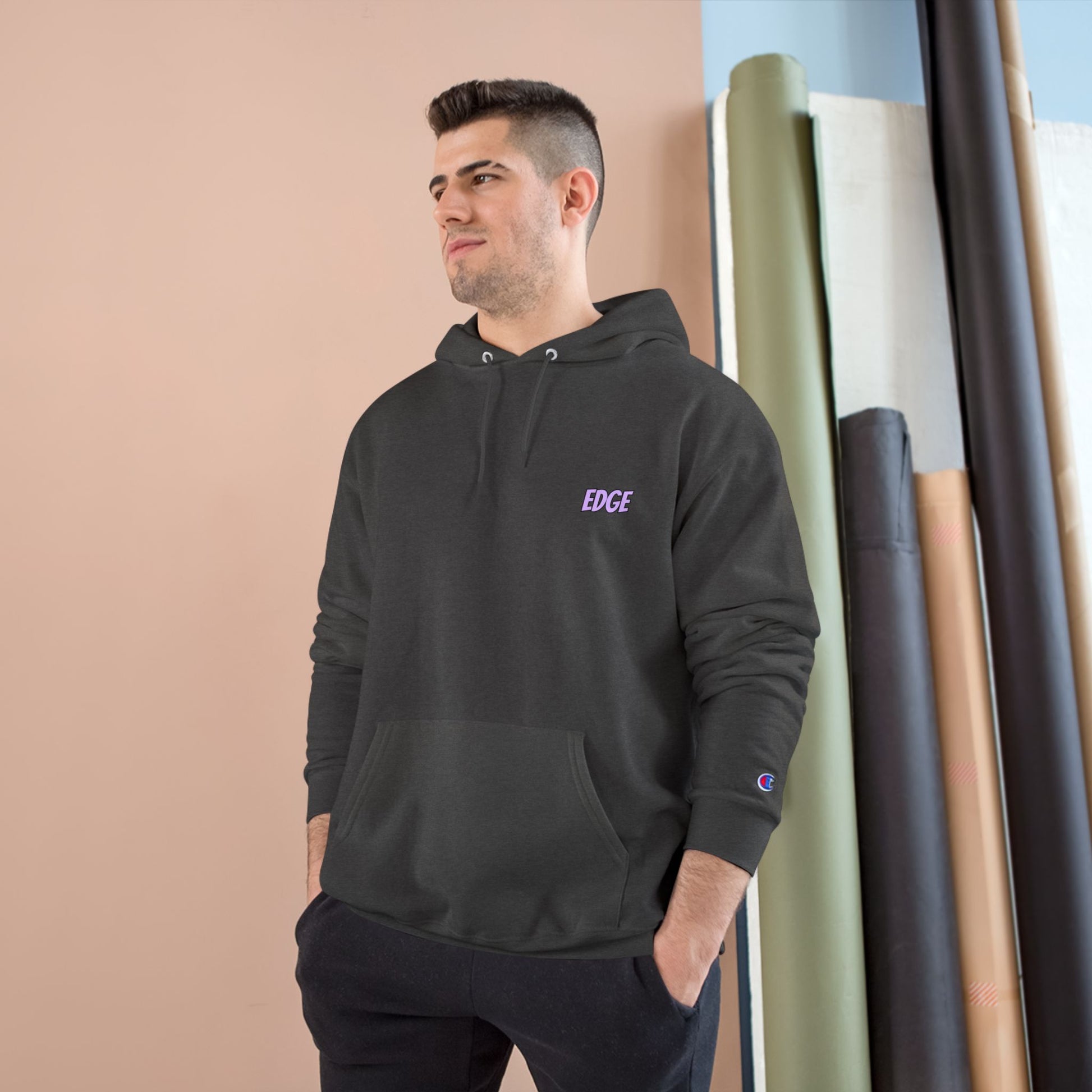 Edgemeta x Champion Hoodie with Print on Back and Chest