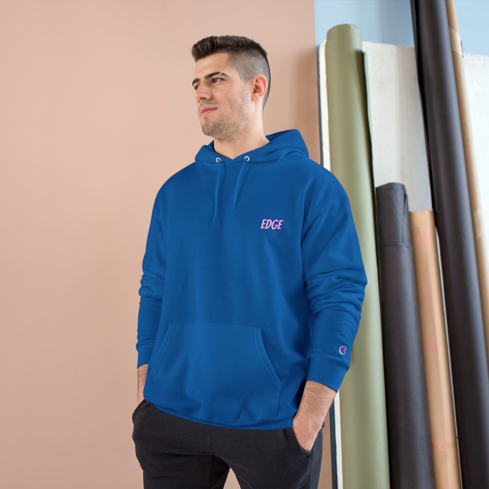 Edgemeta x Champion Hoodie with Print on Back and Chest