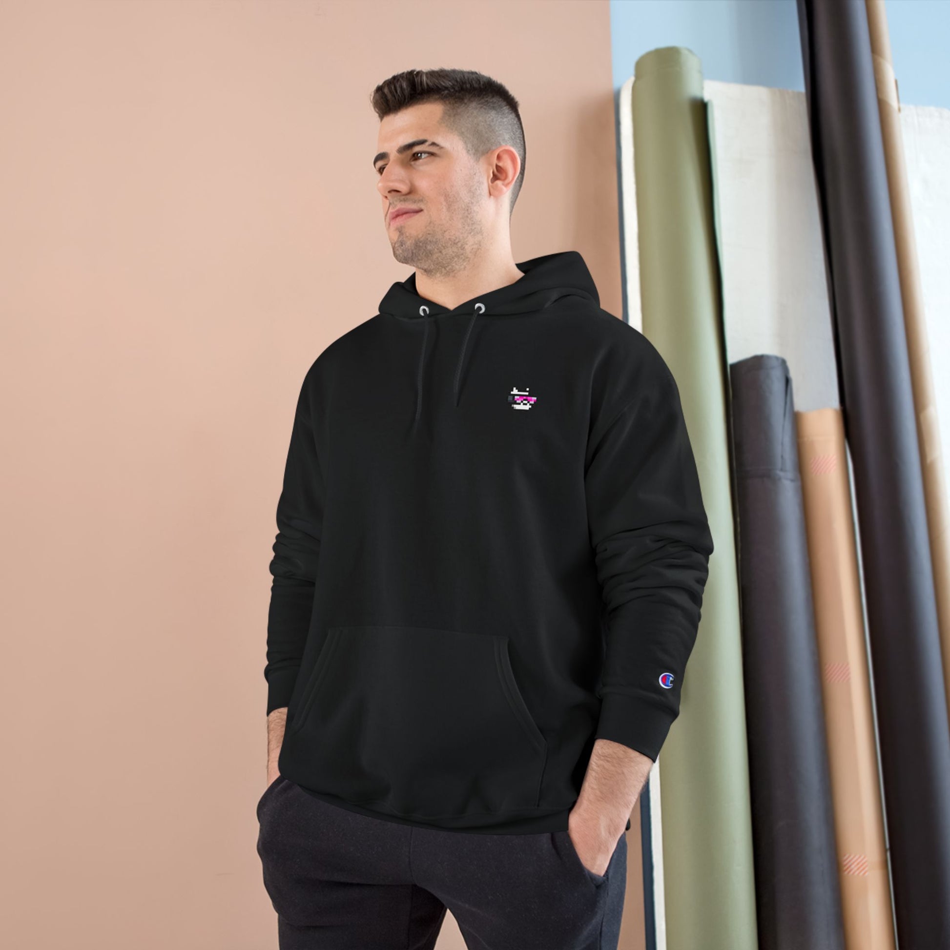 Edgemeta x Champion Hoodie with Print on Chest