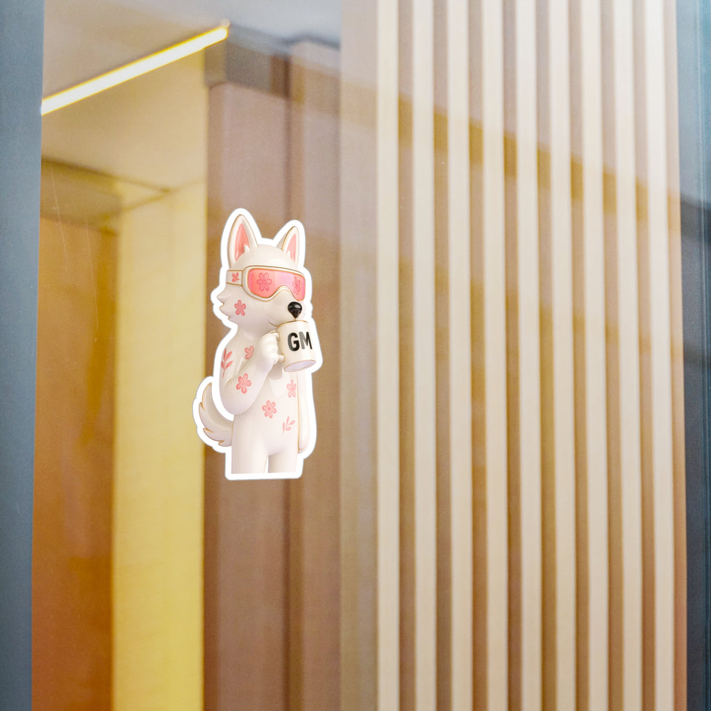 GM EdgeMeta Flower Porcelain Style Kiss-Cut Stickers