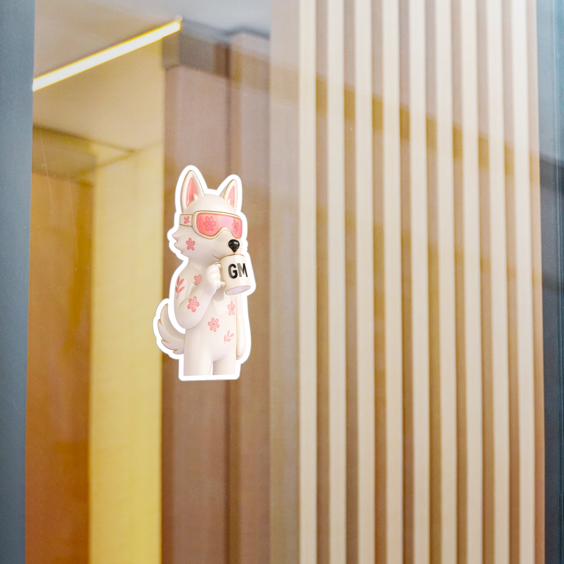 GM EdgeMeta Flower Porcelain Style Kiss-Cut Stickers