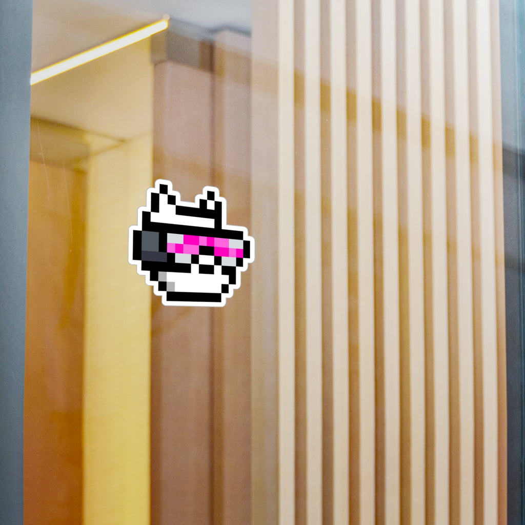 EdgeMeta Retro Pixelated Dog Kiss-Cut Stickers
